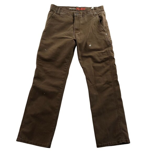 Dickies Mens Cargo Work Pants Size 32x30 Relaxed Fit Brown Workwear Brown Casual - Picture 1 of 16